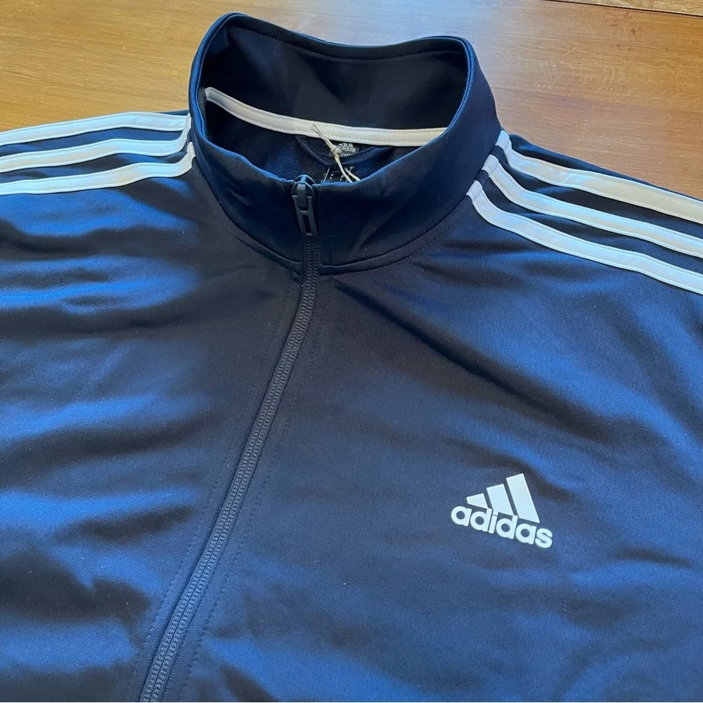 ADIDAS Essentials Navy Blue 3-Stripes Track Suit - Picture 4 of 11